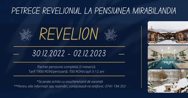 Revelion 2023 la Pensiunea Mirabilandia